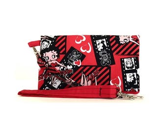 Closeout - Betty Boop Cell Phone Wallet Wristlet