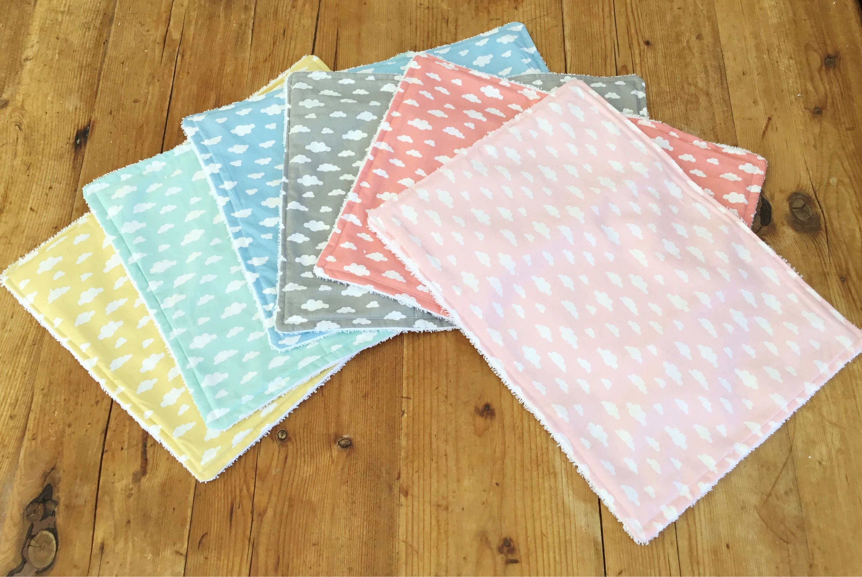 Small Burp Cloths Baby Burp Cloth Clouds Burp Cloths Burp