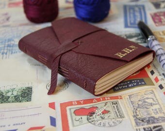 Personalised Handmade Leather Notebook, Groomsmen Gifts, Groomsmen Gift Best Man Gift Father of the Bride Wedding Party Gifts Travel Journal