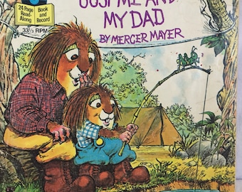 Vintage Little Golden Book, Just Me and My Dad.