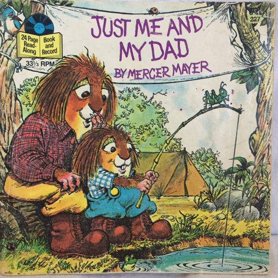 Vintage Little Golden Book Just Me and My Dad.