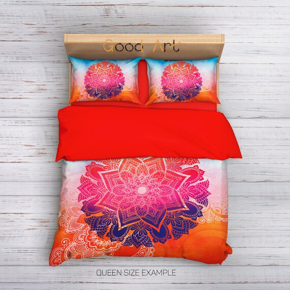Bohemian Bedding Set Boho Duvet Cover Set Mandala Bedding