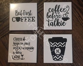 SALE!!! Coffee Lovers Coaster Set of 4