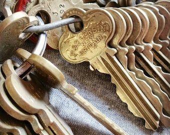 Antique Keys P&F Corbin | Taunton State Hospital| New Britain Connecticut | Asylum Key | Steampunk | Bump Key