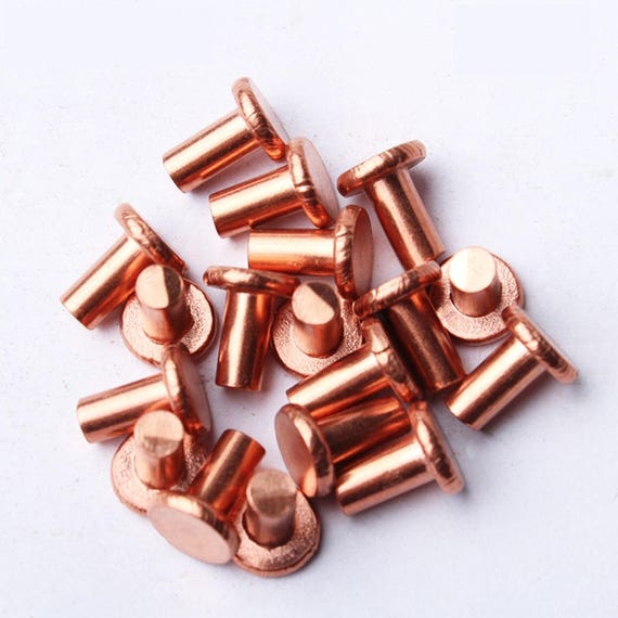 Copper Rivet and Burrs Washers 50sets