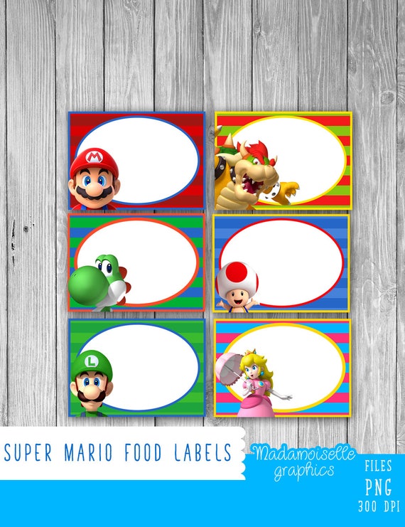 free printable super mario food labels best blog