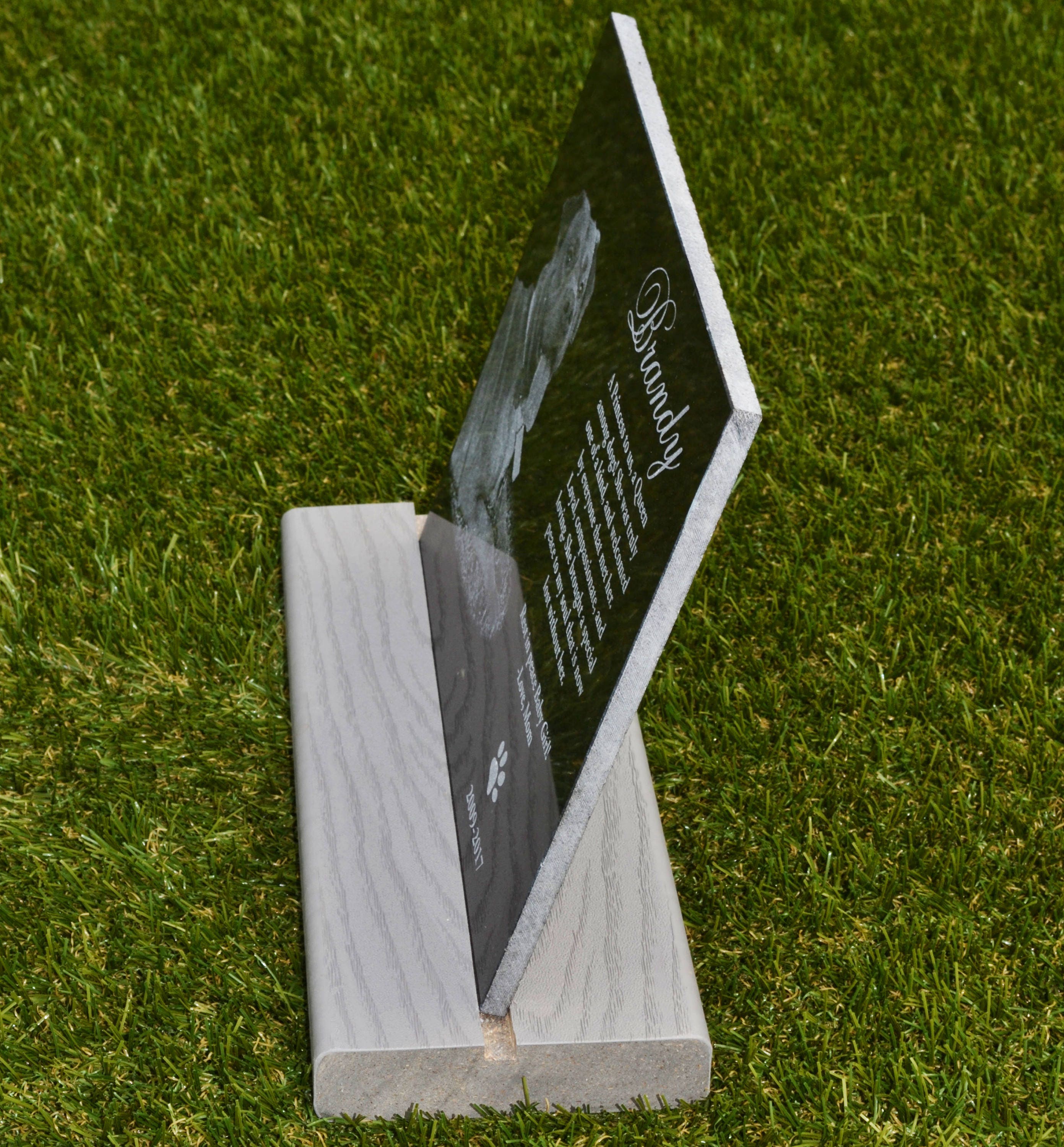 Stand base for tombstone headstone