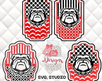 Georgia Bulldogs SVG, Silhouette studio bundle - 4 design download