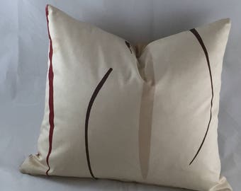 Sunroom cushions in beige cotton sateen