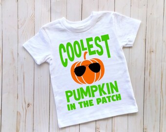 Toddler Boy Halloween Shirt, Coolest Pumpkin In The Patch, Toddler Pumpkin Patch Shirt, Toddler Fall Shirt, Boys Pumpkin Patch Shirt,