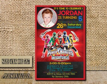 Power Ranger Invitation / Power Ranger Birthday / Power Ranger Birthday Invitation / Power Ranger Party Invitation / Power Ranger / SL019