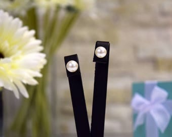 Tiffany & Co Sterling Silver Pearl Stud Earrings