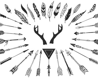 Arrows and feathers | Etsy