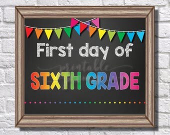 Sixth grade sign | Etsy