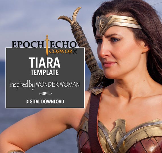 Tiara Template Inspired by Wonder Woman Digital Download
