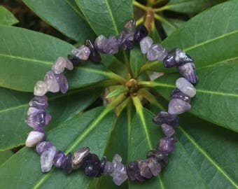Amethyst Chip Bracelet