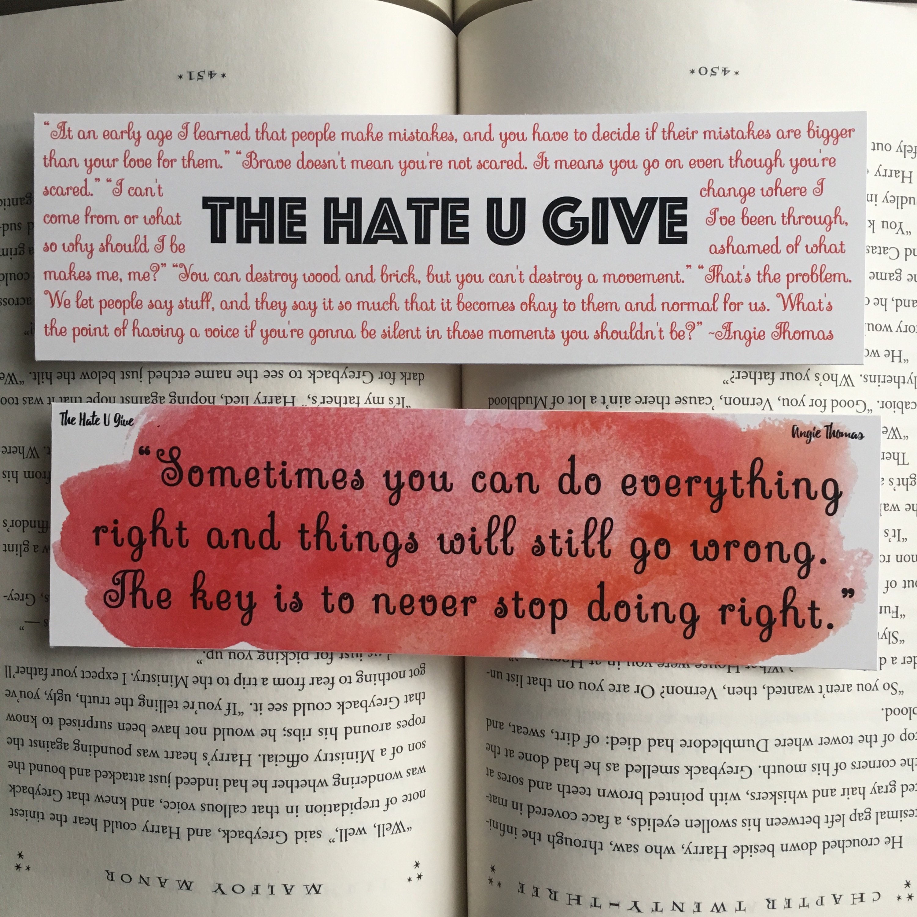 The Hate U Give Bookmarks