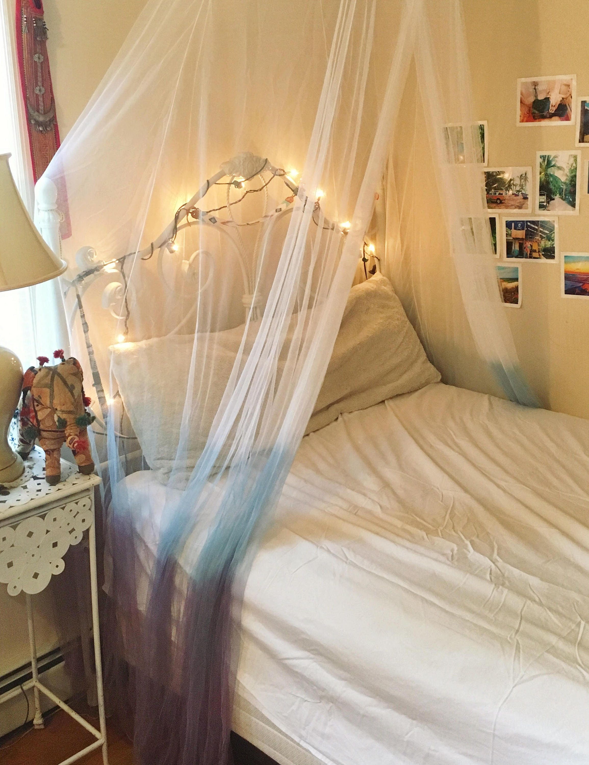 Hand made dipdyed bed canopy