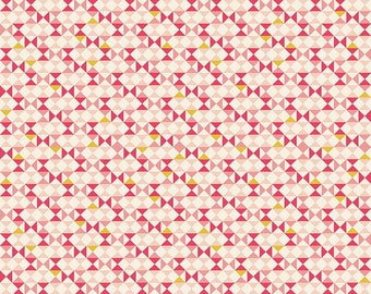 Riley Blake Vintage Banner Cream Fabric C5564 - PINK