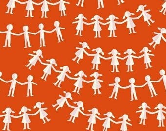 PREORDER - Heather Ross - Paper Dolls in Red - Kinder - (43485-2) - 1/2 Yard++