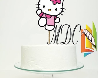 Hello Kitty Cake topper Centerpiece Birthday Customized Individual or Package Printable (PDF) Invitation T shirt Design and more Disney