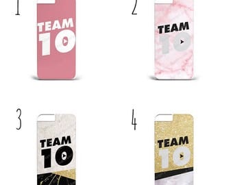 Team 10 Pattern Print Design Hard Plastic Phone Case Cover For All iPhone & Samsung models