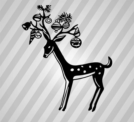 Download Reindeer Silhouette Svg Dxf Eps Silhouette Rld Rdworks Pdf