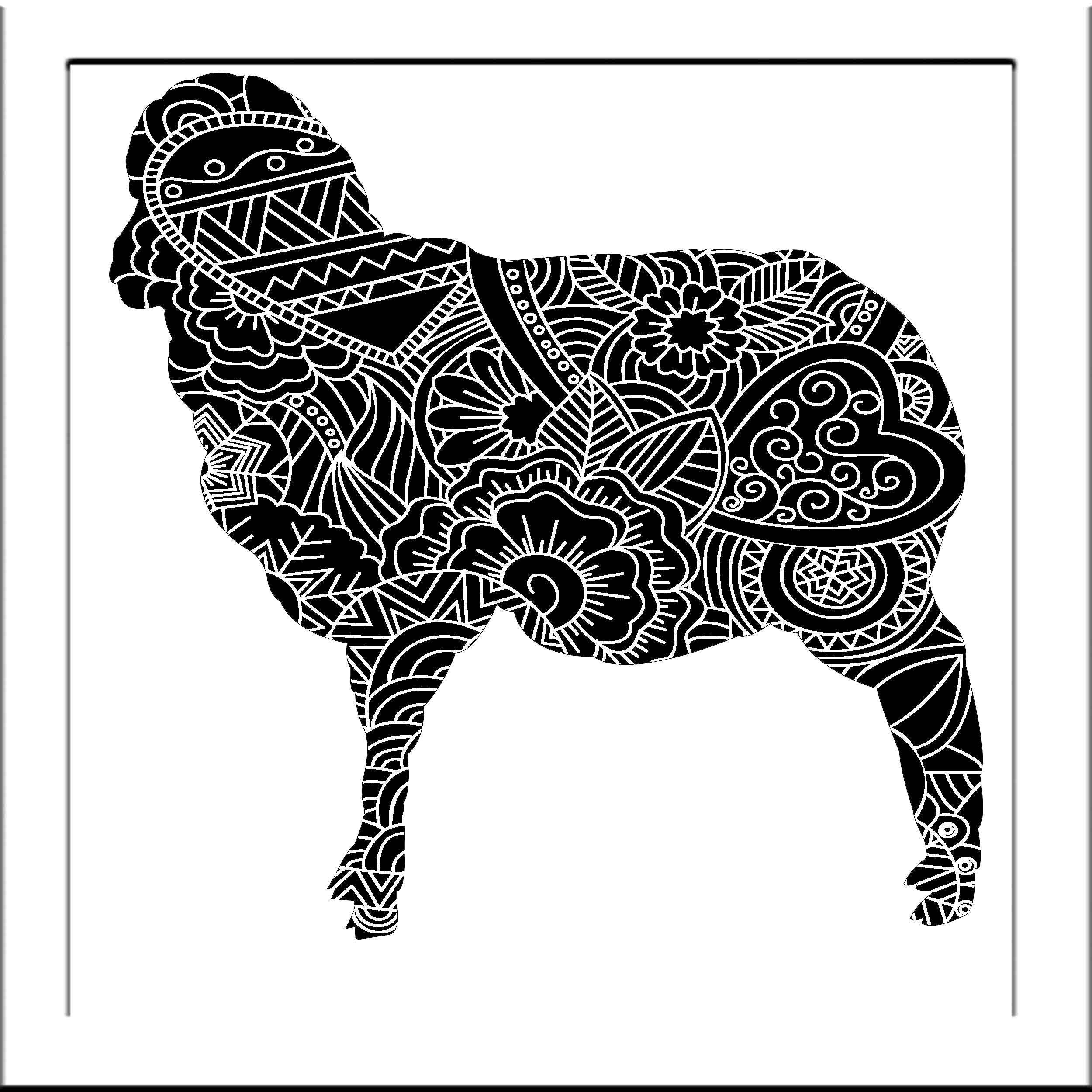 Download Sheep Papercut Template - Svg Paper Cut Templates Stencil ...