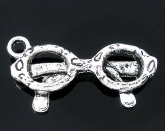 set of 10 charm/pendant bezel 22 X 21 mm silver plated