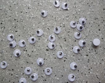Lot de 20 Yeux mobiles pour scrapbooking, carterie et autres envies 5 mm à coller, carterie, bricolage
