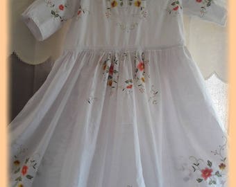 ROBE shabby chic beautiful embroidery large size