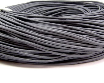 For jewelry grey diameter 2 mm 1 meter length leather cord
