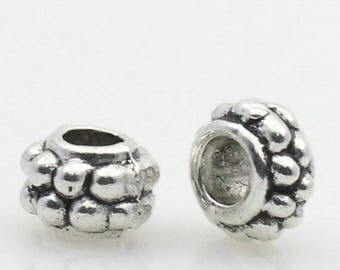 20 antique silver metal spacer beads