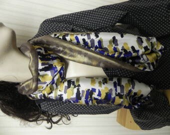 fabric and printed silk fabric scarf chiffon