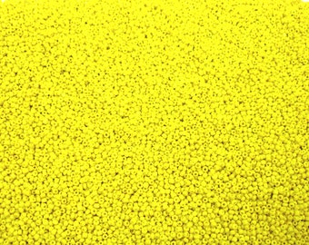 10 oz of 2 mm yellow seed beads