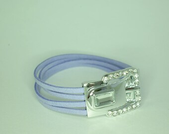 Purple suede bracelet