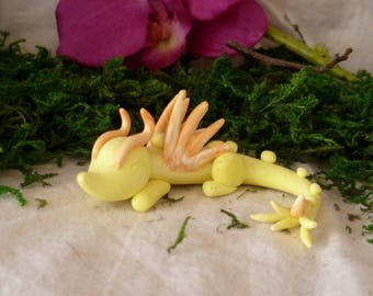 Yellow dragon Fimo figurine