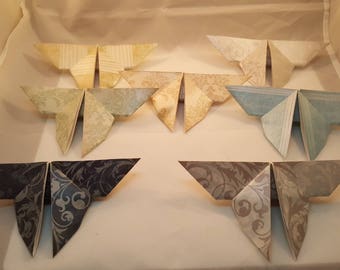 Origami Butterflies - Blue & Silver Pack