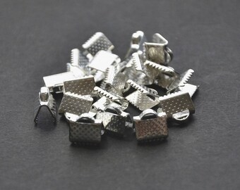 200 caps claws 8 x 8 mm silver color