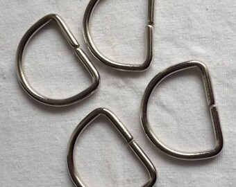 D rings-half round D - Ring 30 mm metal non welded junction haberdashery leather ties