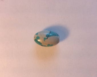 Blue Pearl and black form 13 mm oval