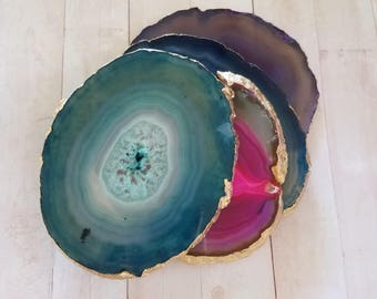Natural Agate Coasters (4 pack)