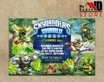 Skylanders Invitation, Skylanders Invite, Skylanders Party, Skylanders Birthday, Skylanders Invite, Skylanders Theme, Skylanders Printable
