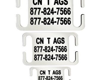Personalized Slide On Dog Tag Engraved Staindless Steel Id Tags For Pet Collar