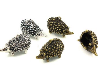 ♥x1 charm 25mm ARGENTE♥ Hedgehog