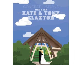 Illustrated wedding gift (Customisable)