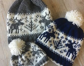 Moose Hat KNITTING PATTERN / Woodland Baby Hat / Winter Animal
