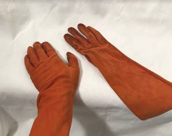 Orange Suede Gloves- Sex & the City!
