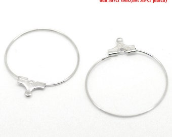 BO25 set of 10 rings hoop earrings 29x26mm