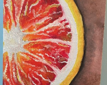 Grapefruit painting | Etsy